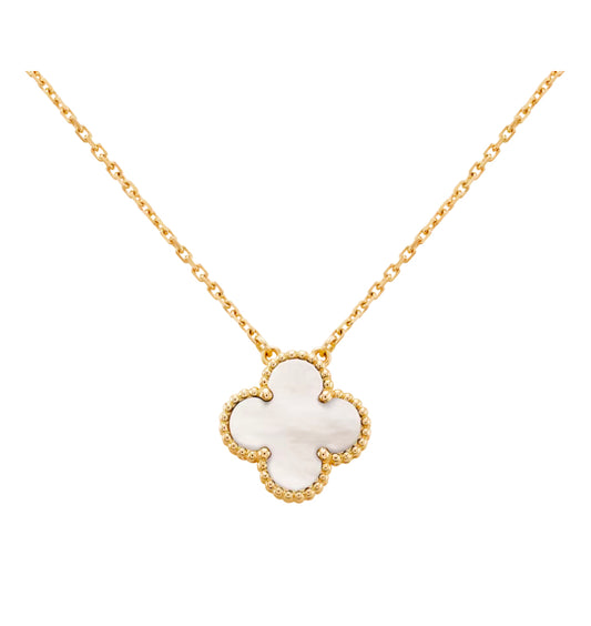 Single Clover Necklace - Mother Of Pearl